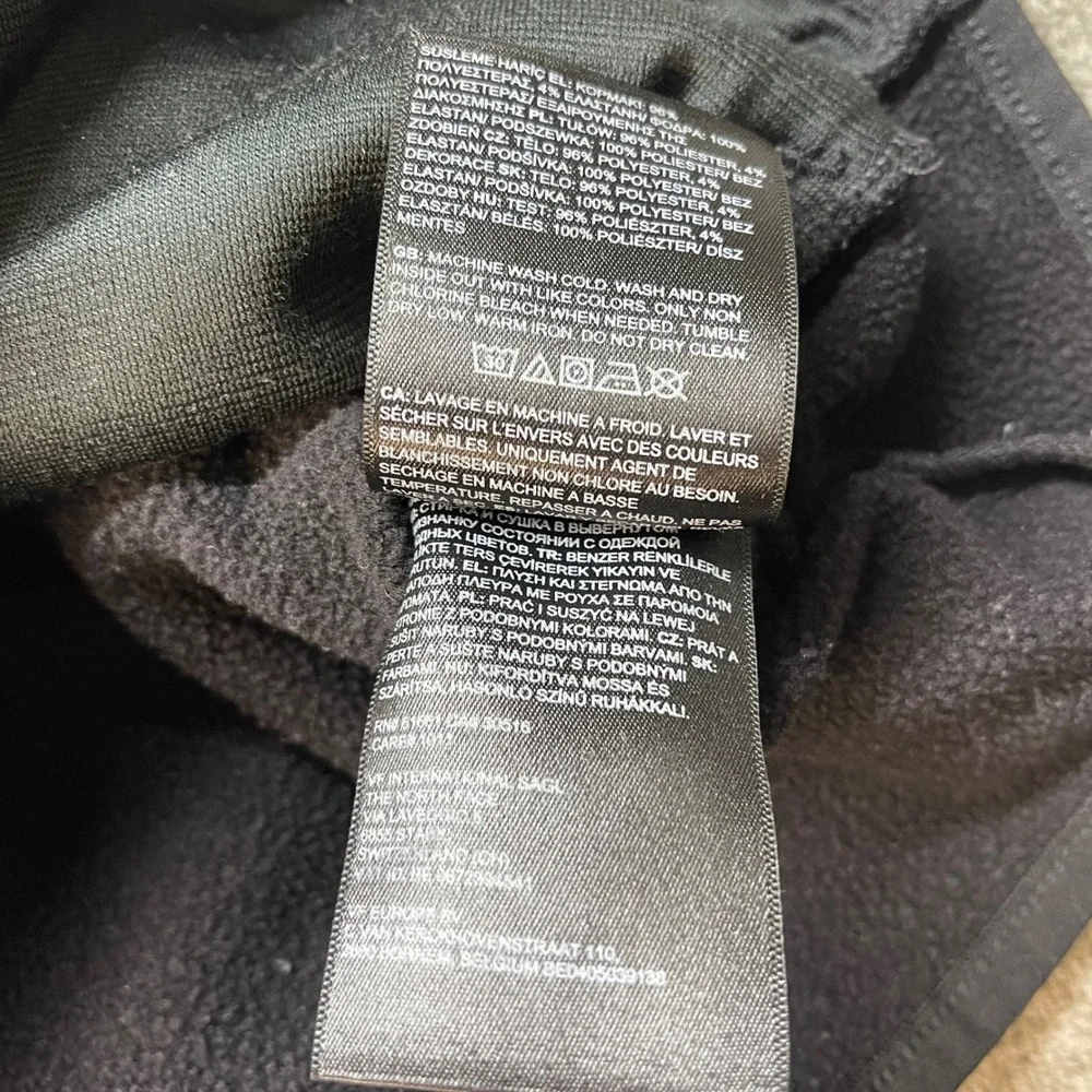 The North Face Mens Black Quarter Zip Fleece Lined Pullover Jacket XL